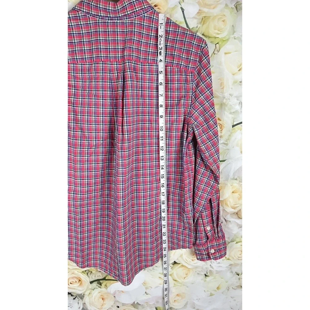 Ralph Lauren Shirt Size Youth Large 14-16 Button Down Long Sleeve Pink Plaid